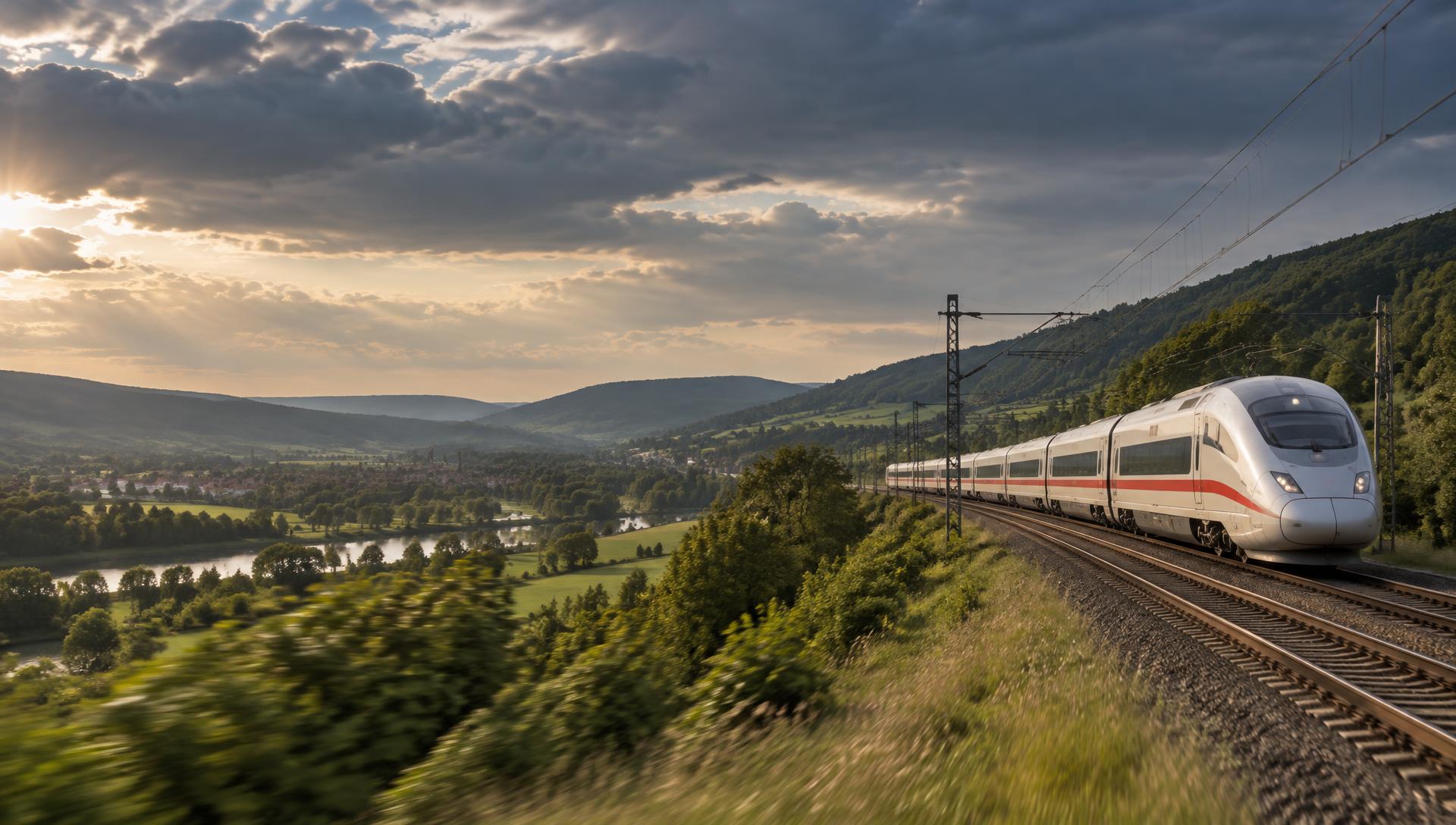 ICE im deutschen Mittelgebirge